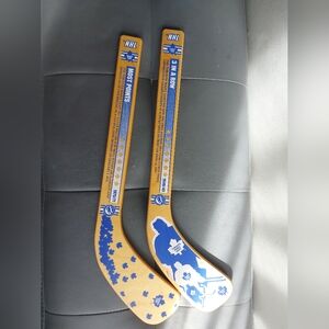 Vintage 90s Toronto Maple Leafs Wood Mini Sticks Lot Of 2
